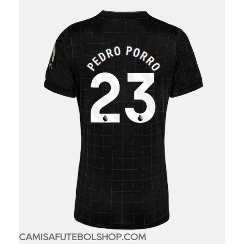 Camisa de time de futebol Tottenham Hotspur Pedro Porro #23 Replicas 2º Equipamento Feminina 2025-26 Manga Curta Camisa de time de futebol Tottenham Hotspur Pedro Porro #23 Replicas 2º Equipamento Feminina 2025-26 Manga Curta